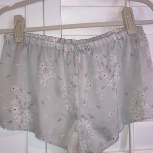 NWT VS Lingerie Shorts - Silver Floral Print